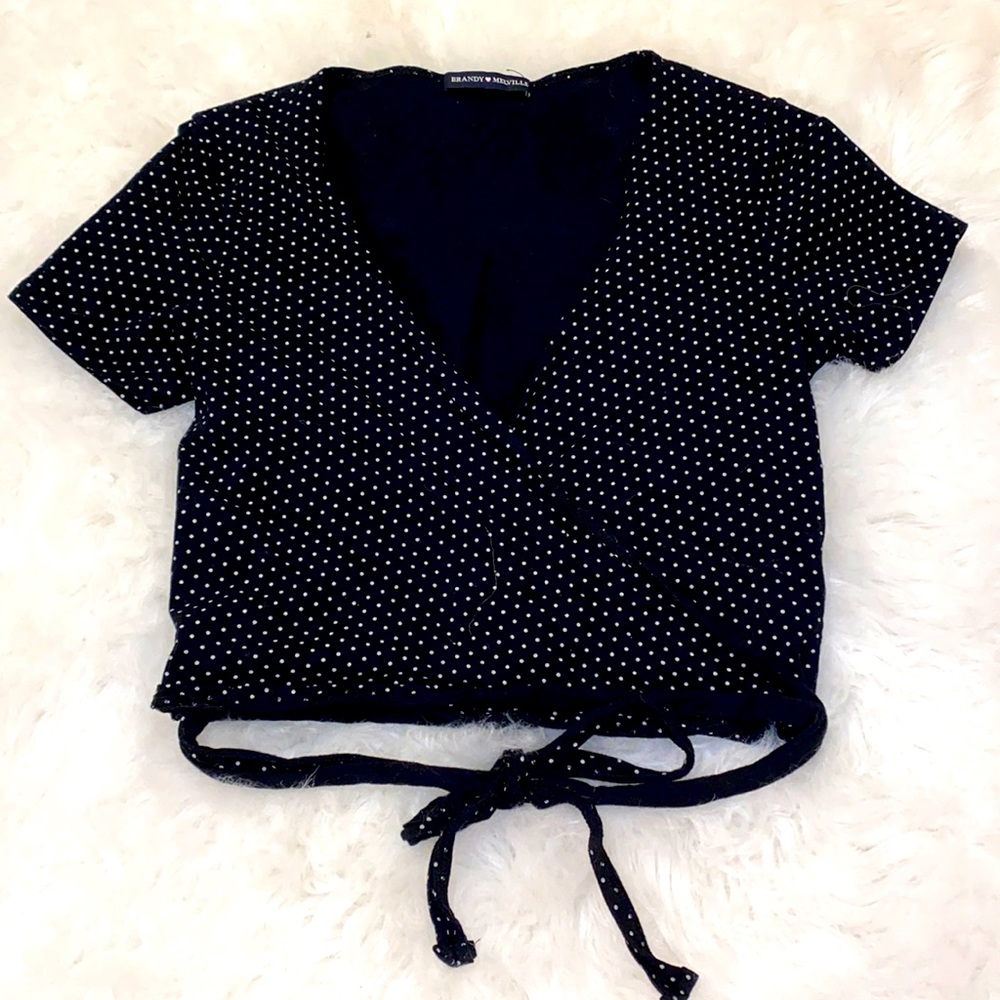 Black cropped top